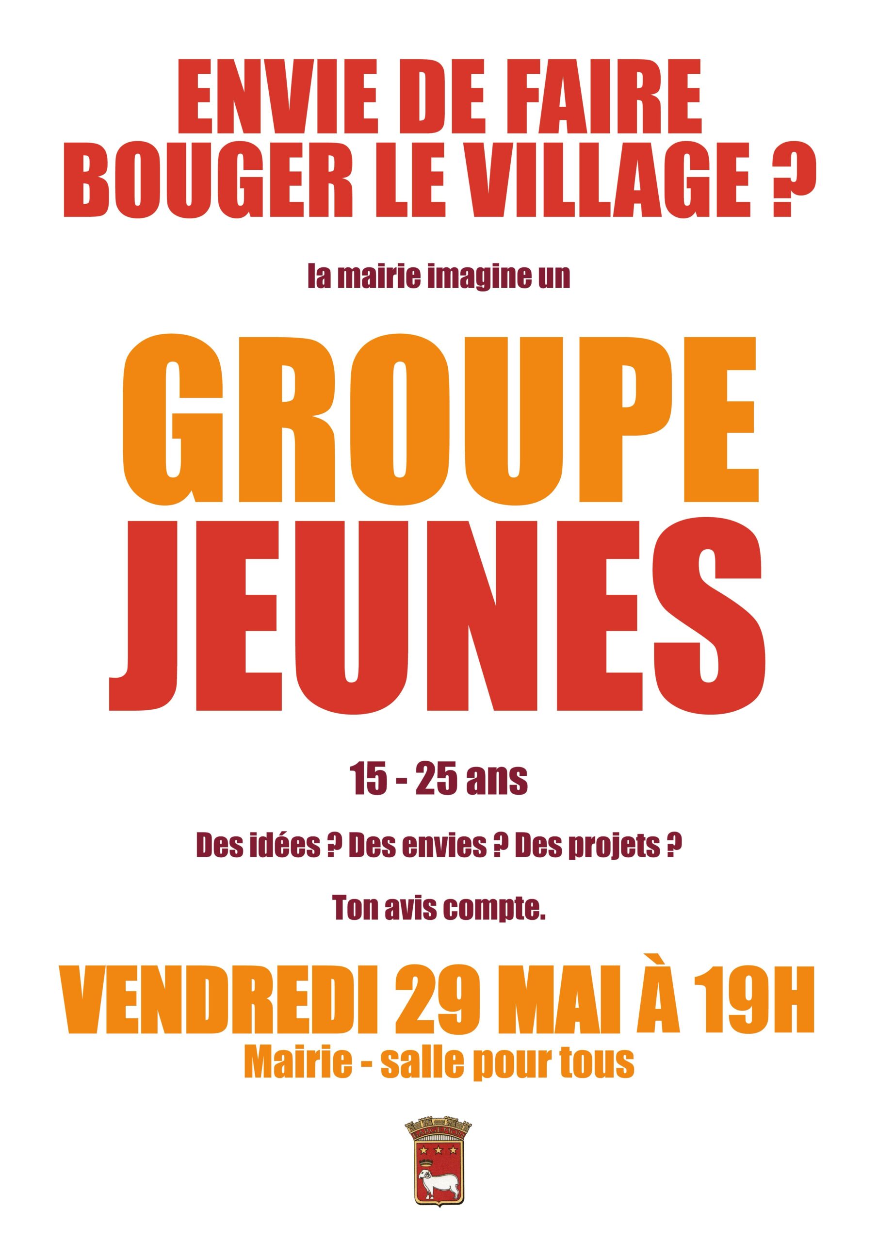 Affiche faire bouger le village
