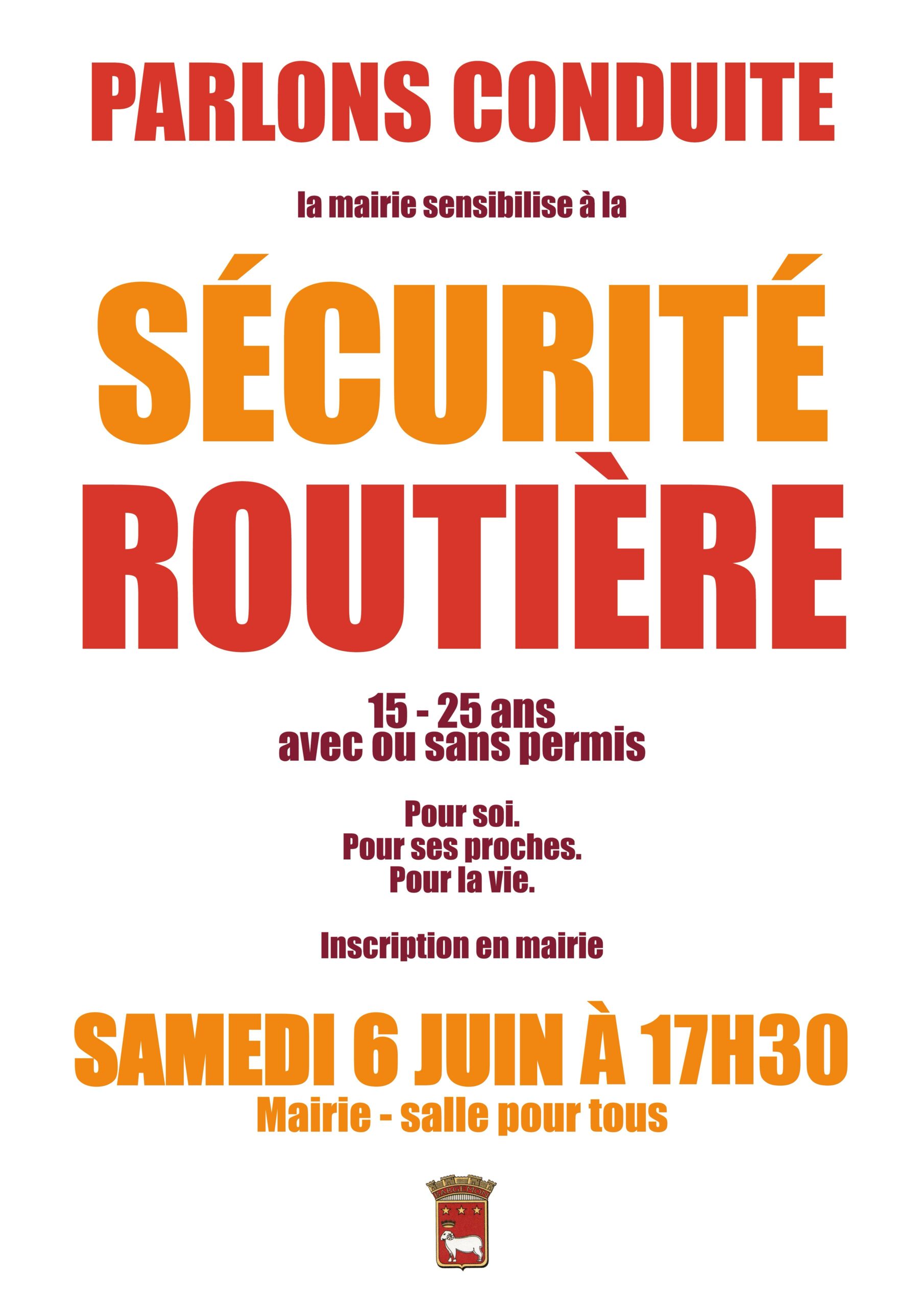 Affiche sécurité routière